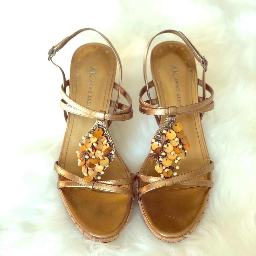 Gorgeous Copper Wedge Sandals!